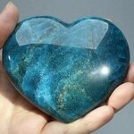 Blue Apatite Crystal Heart ~88mm