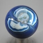 Blue Banded Agate Crystal Sphere ~45mm