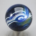 Blue Banded Agate Crystal Sphere ~45mm