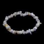 Blue Lace Agate Gemstone Chip Bracelet
