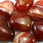 Carnelian Crystal Heart ~45mm