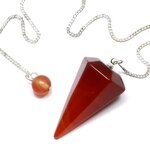 Carnelian Crystal Pendulum