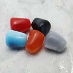 Cat's Eye Drilled Tumble stone Pendants - 5 pack