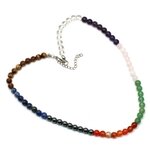 Chakra Bead Necklace With Clasp ~ 18"
