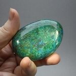 Chrysocolla and Malachite Polished Stone ~62mm