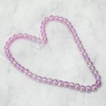 Dark Pink Aura Beads ~8mm Round