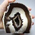 Free-standing Polished Agate - Natural Brown ~155x162mm