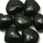 Green Goldstone Crystal Heart ~45mm