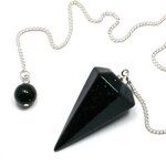 Green Goldstone Crystal Pendulum