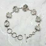 Herkimer Diamond & 925 Sterling Silver Bracelet (length 195mm)