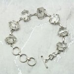 Herkimer Diamond & 925 Sterling Silver Bracelet (length 205mm)