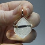 Herkimer Diamond Healing Crystal 925 Silver Pendant  ~25mm