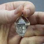 Herkimer Diamond Healing Crystal 925 Silver Pendant  ~25mm