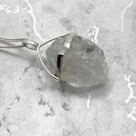 Herkimer Diamond Healing Crystal 925 Silver Pendant  ~26mm
