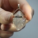 Herkimer Diamond Healing Crystal 925 Silver Pendant  ~29mm