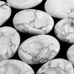 Howlite Thumb Stone ~40mm