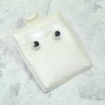 Iolite 925 Silver Faceted Stud Earrings ~4mm