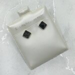 Iolite 925 Silver Square Stud Earrings ~ 6mm