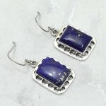 Lapis Lazuli 925 Silver Drop Earrings ~24mm