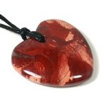 Libra Birthstone Necklace - Red Jasper Heart