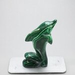 Malachite Crystal Dolphin ~67x32mm
