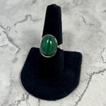 Malachite Oval 925 Sterling Silver Ring~9.75 US / T 1/4 UK