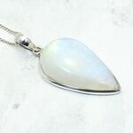 Moonstone 925 Silver Teardrop Pendant ~35mm