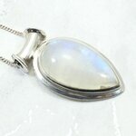 Moonstone 925 Silver Teardrop Pendant ~41mm