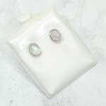 Moonstone Oval 925 Silver Stud Earrings ~19mm