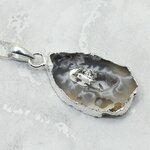Natural Agate Geode & Quartz Point Pendant - Lucky Dip