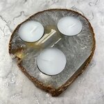 Natural Agate Tealight Candle Holder ~141x127mm