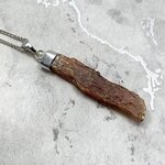Orange Kyanite Healing Crystal 925 Silver Pendant ~39mm
