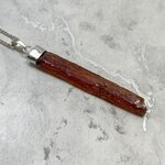 Orange Kyanite Healing Crystal 925 Silver Pendant ~46mm