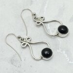 Ornate Onyx 925 Silver Drop Earrings ~30mm