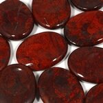 Poppy Jasper Thumb Stone ~40mm