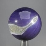 Purple Banded Agate Crystal Sphere ~40mm