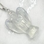Quartz Angel 925 Silver Pendant - 30mm