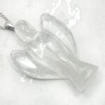 Quartz Angel 925 Silver Pendant - 40mm