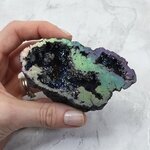 Rainbow Aura Quartz Geode ~95x52mm
