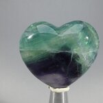 Rainbow Fluorite Crystal Heart ~45mm