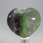 Rainbow Fluorite Crystal Heart ~45mm