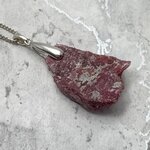 Rhodonite Healing Crystal 925 Silver Pendant ~32mm