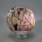 Rhodonite Polished Flat Tumblestone ~45mm