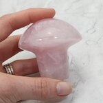 Rose Quartz Mushroom Crystal Carving ~63 x 63mm
