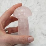 Rose Quartz Mushroom Crystal Carving ~80 x 49mm