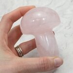 Rose Quartz Mushroom Crystal Carving ~80 x 62mm