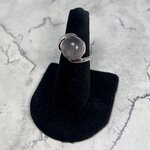 Rose Quartz Round 925 Sterling Silver Ring~7.75 US / P 1/2 UK