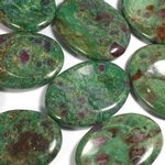 Ruby Fuchsite Thumb Stone ~40mm
