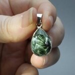 Seraphinite 925 Silver Pendant ~19mm