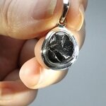 Shungite 925 Silver Pendant ~16mm